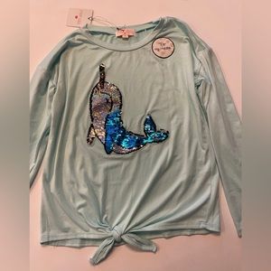 NWT Poof Girl Ultra Soft Sequin Unicorn shirt